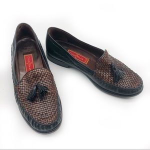 Cole Haan Country Mahogany Weave Tassel Loafers